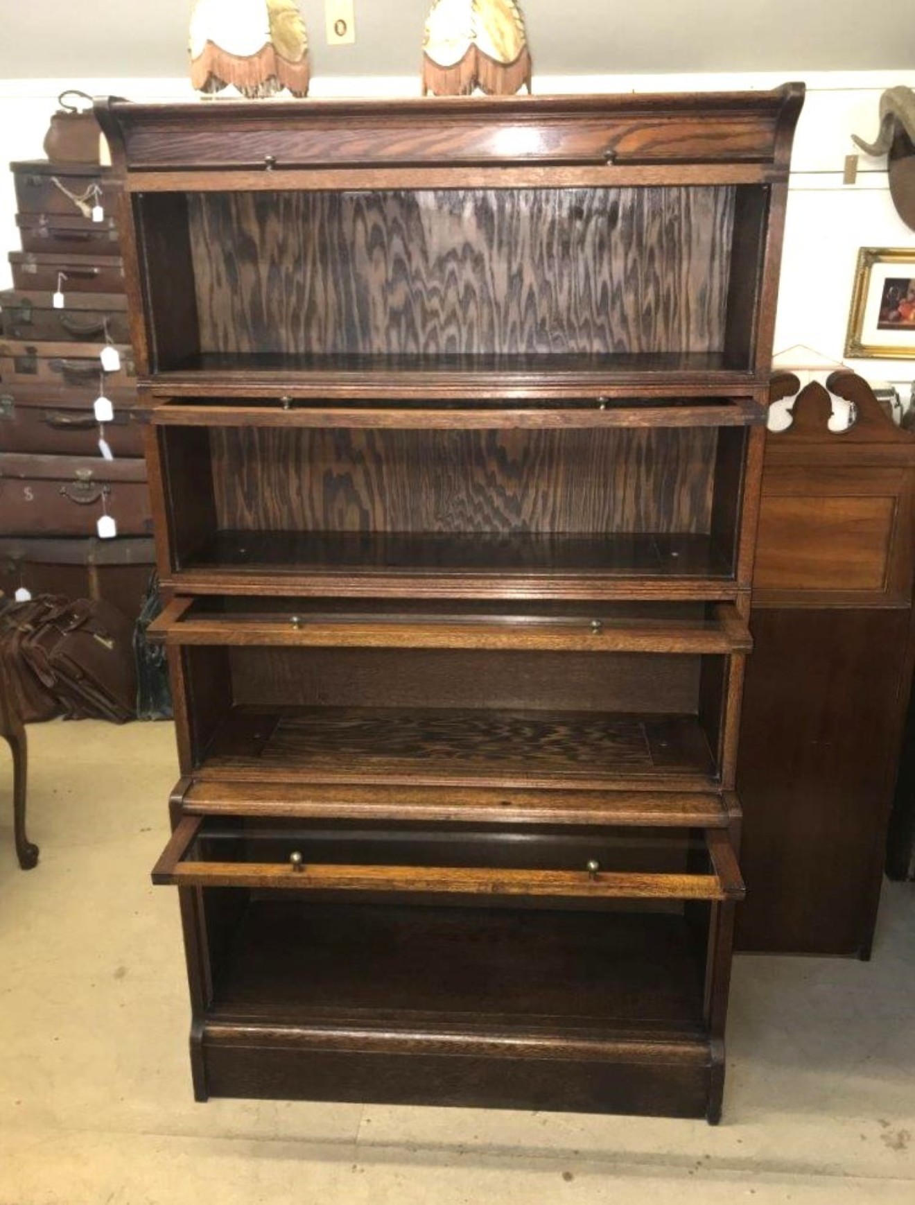 Antique Oak Barrister's Bookcase Designed & Manufactured by Baker's of Oxford