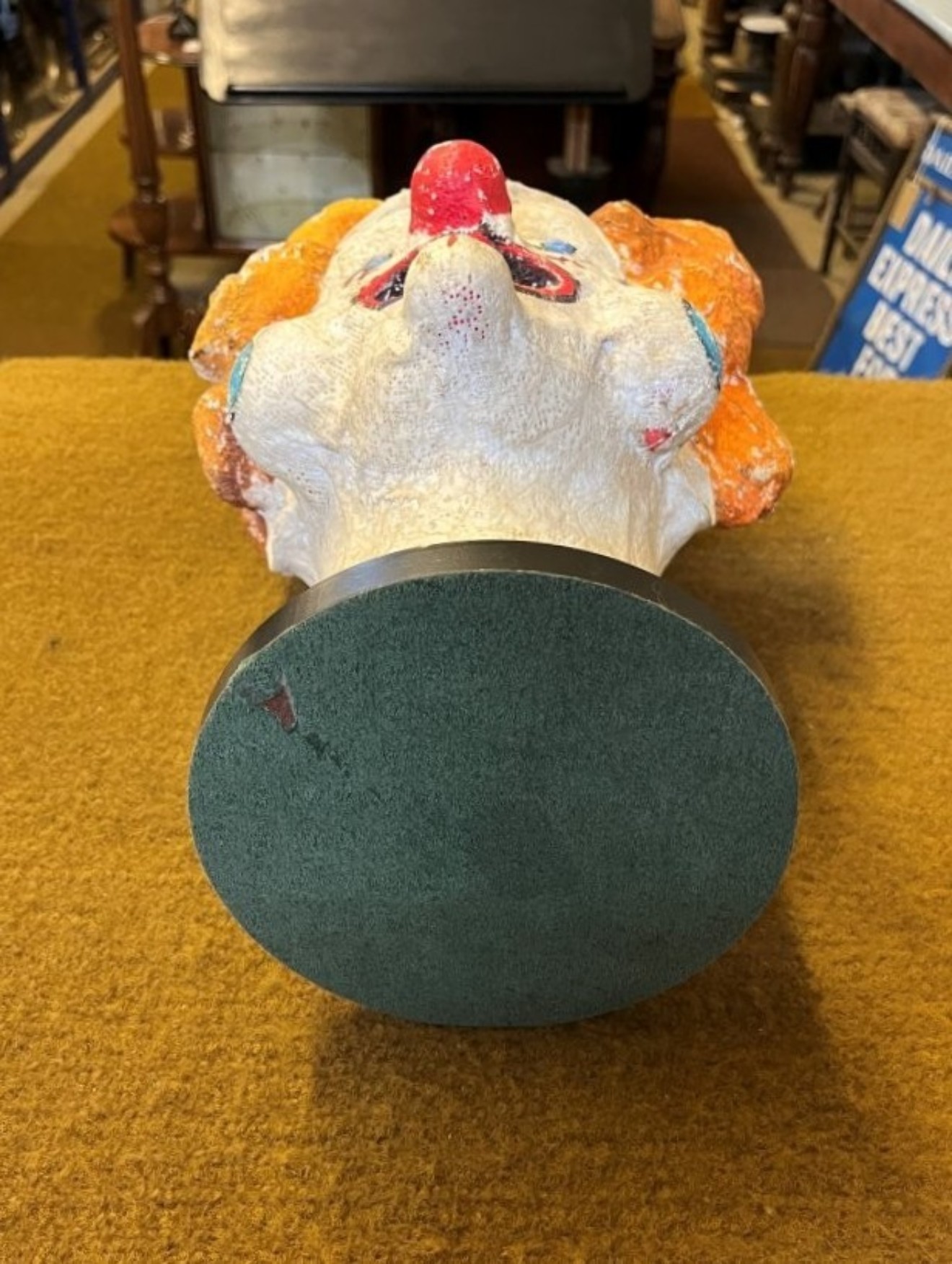 Vintage French Clowns Head ﻿Papier Mache Bust