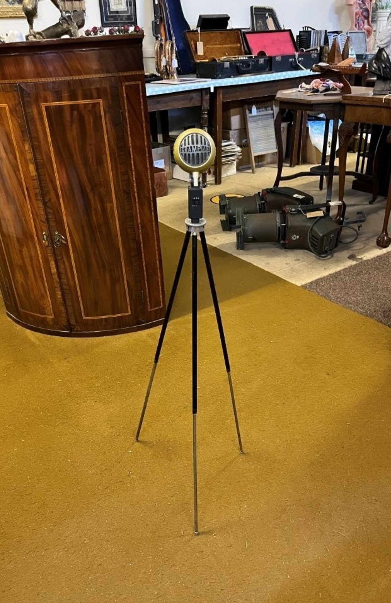 Vintage Grampian DPI Moving Coil Microphone on Extendable Tripod