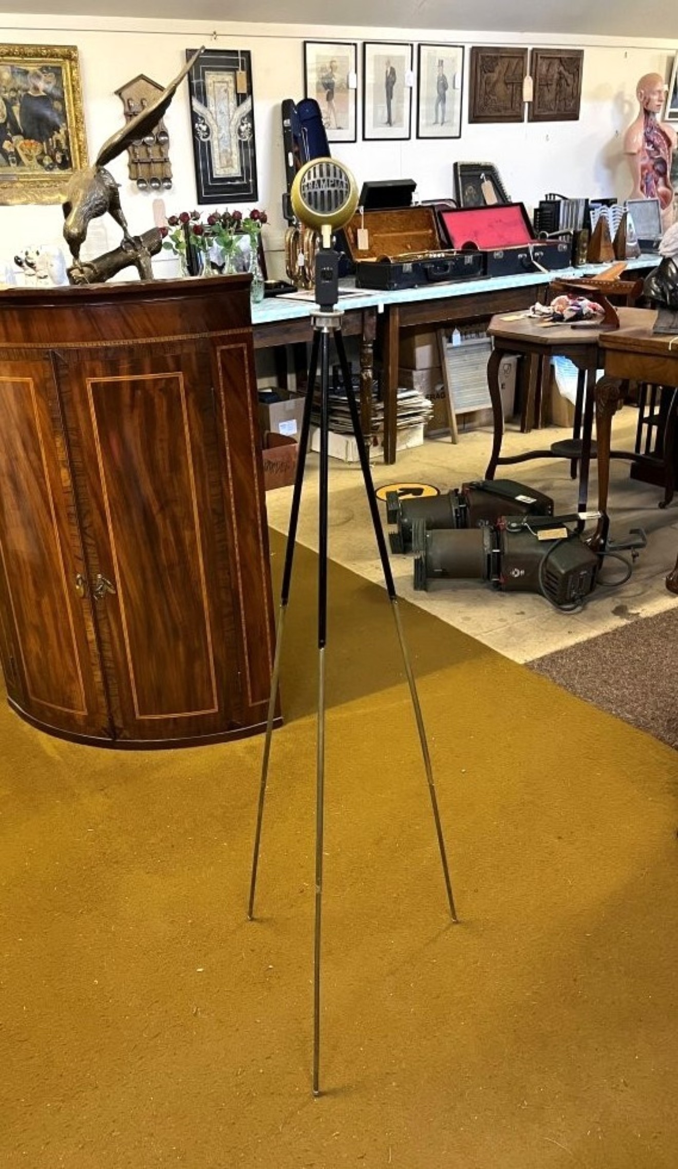 Vintage Grampian DPI Moving Coil Microphone on Extendable Tripod