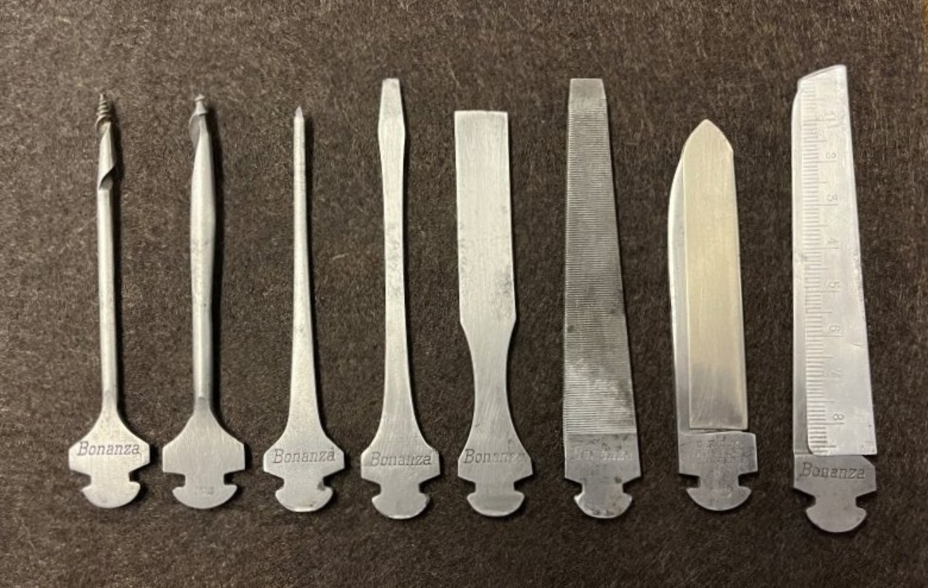 Rare Vintage German Bonsa (Bontgen & Sabin) 12 Piece Pocket Tool Kit Retailed by Fortnum & Mason On Piccadilly London