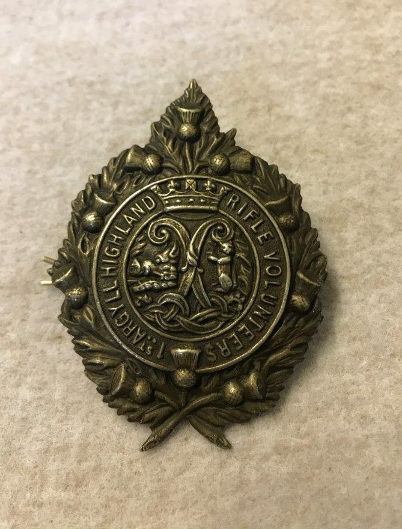 1st Argyll Highland Rifle Volunteers Cap Badge