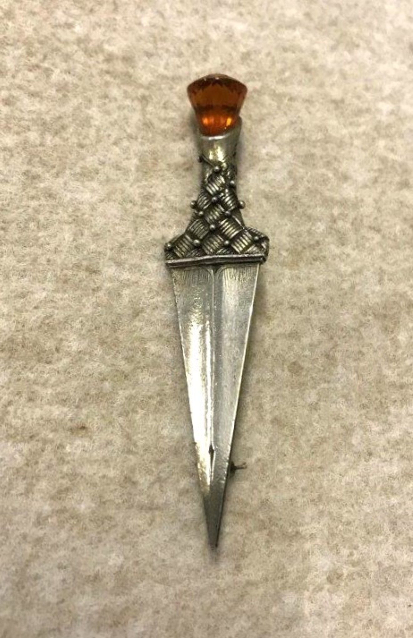 Vintage Miracle Scottish Dirk Brooch / Kilt Pin