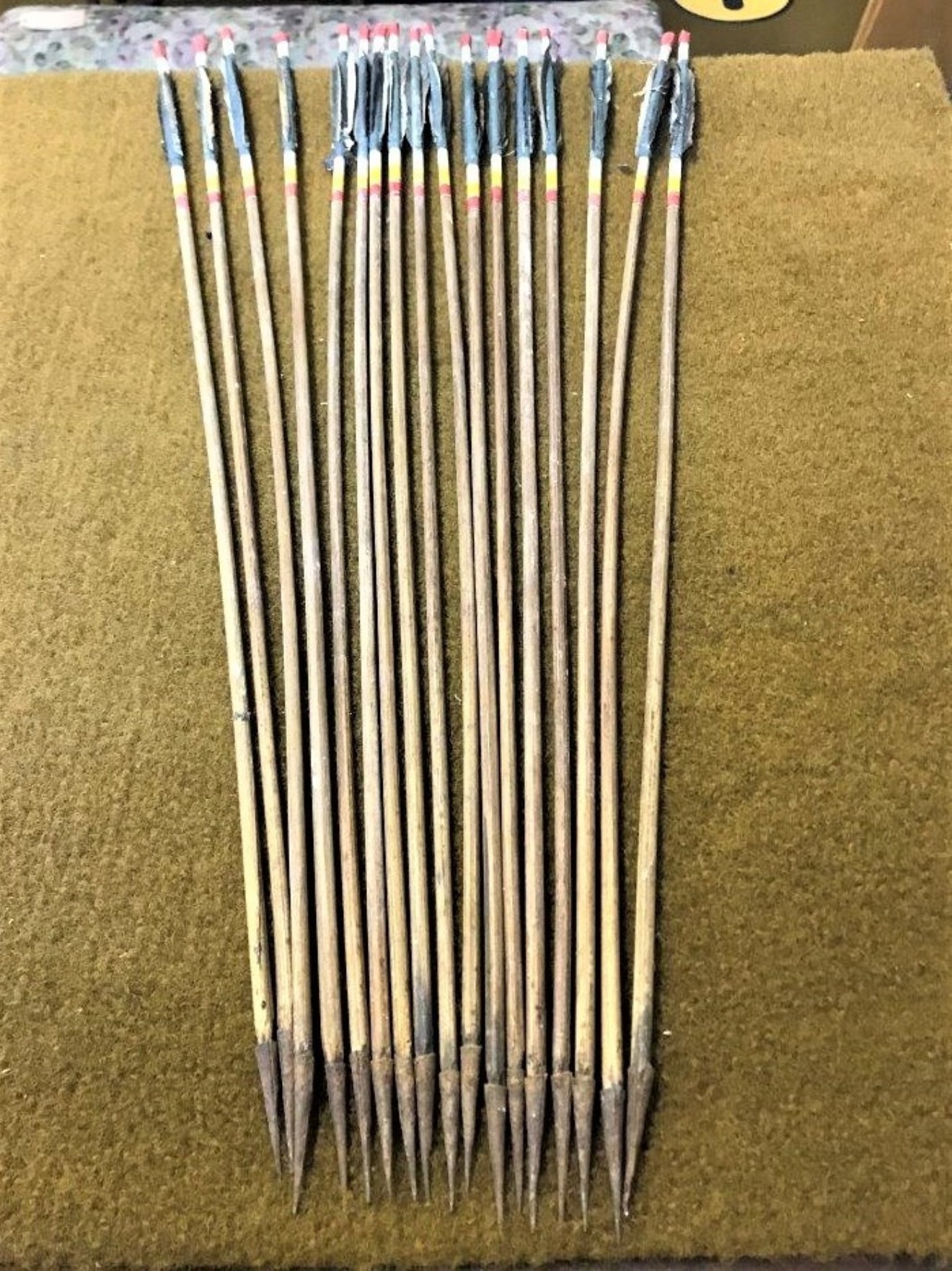 Vintage French Archery Arrows Set of 17