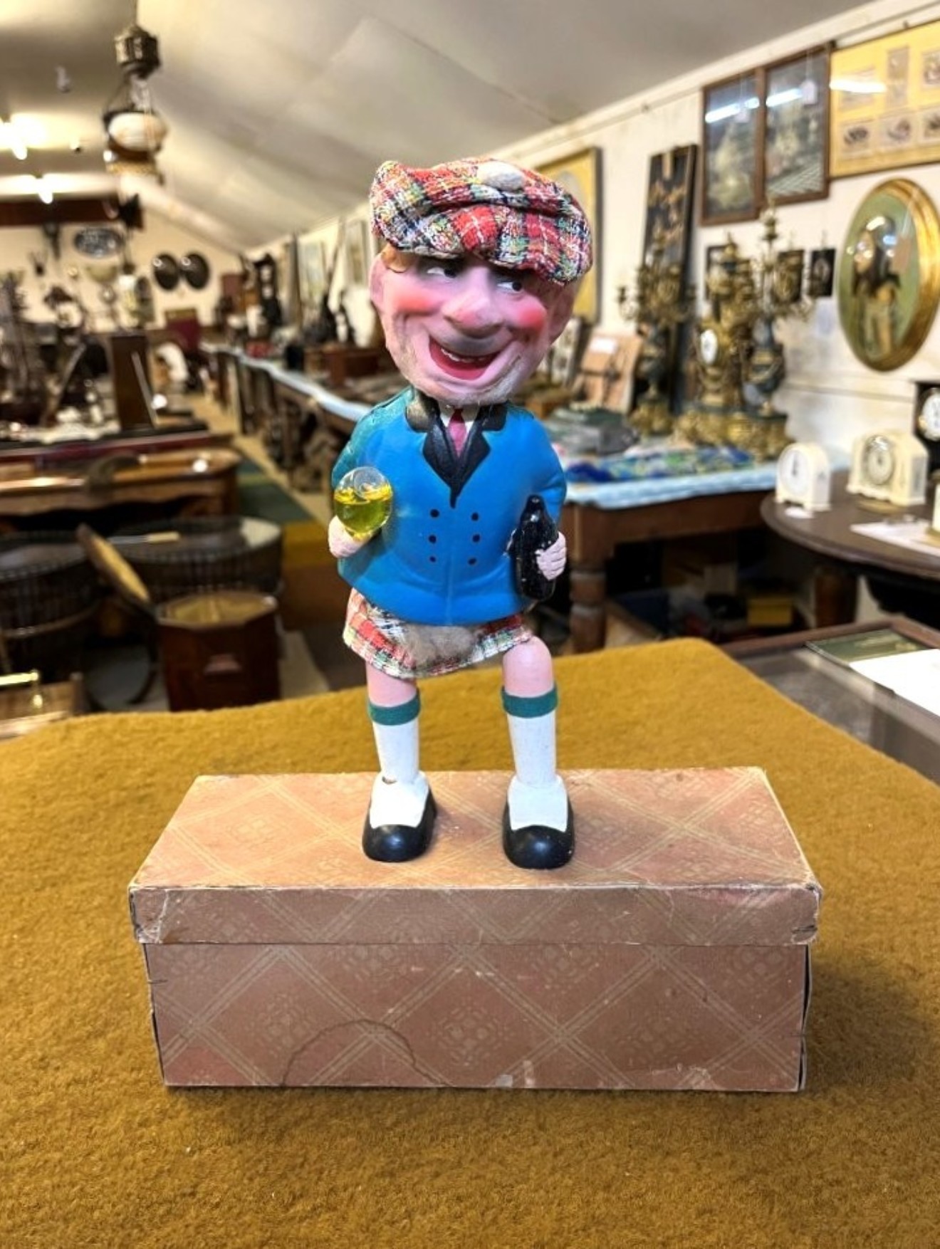Vintage 'Drunken Scotsman' Clockwork Doll