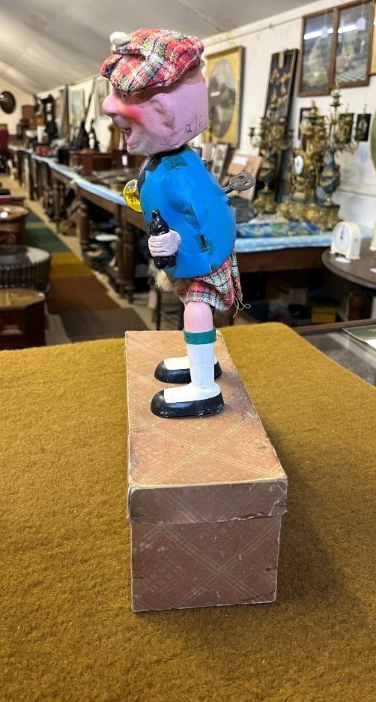 Vintage 'Drunken Scotsman' Clockwork Doll
