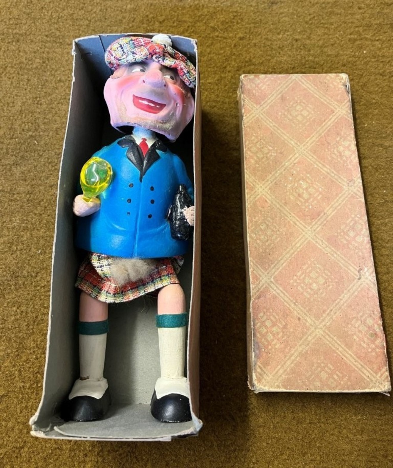 Vintage 'Drunken Scotsman' Clockwork Doll