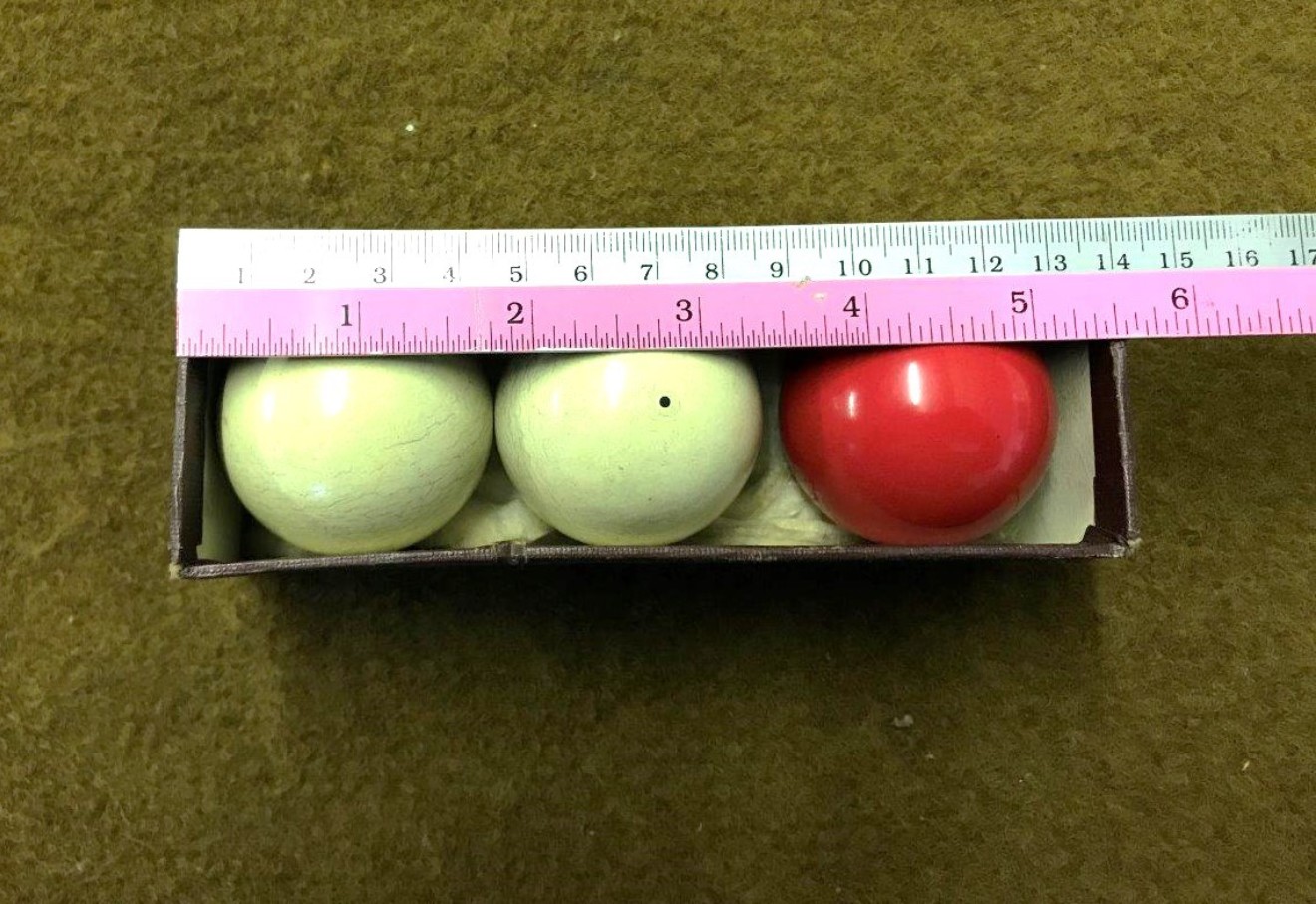 Vintage Set of Crystalate Billiard Balls in Original Box