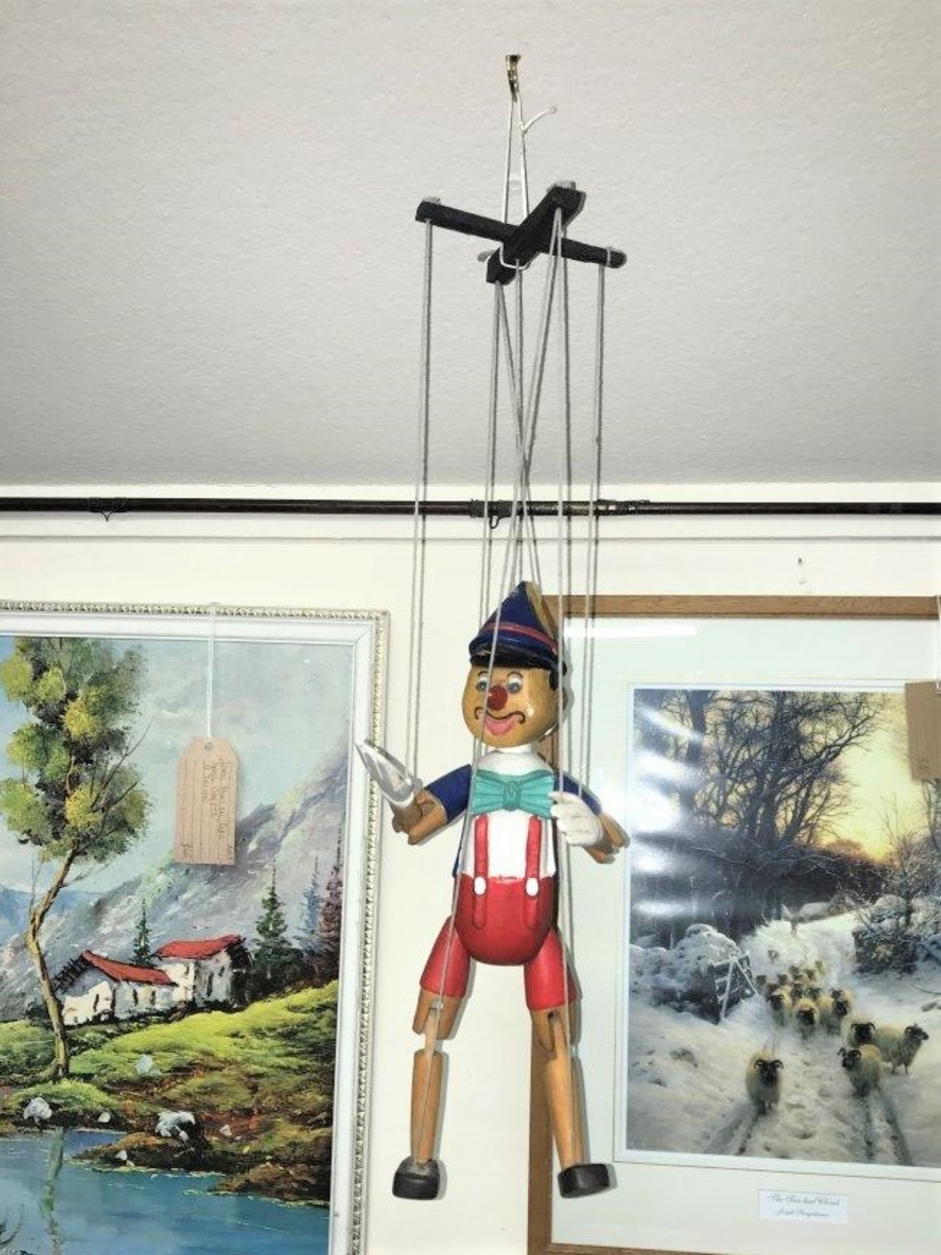 Vintage Pinocchio Marionette Strung Puppet