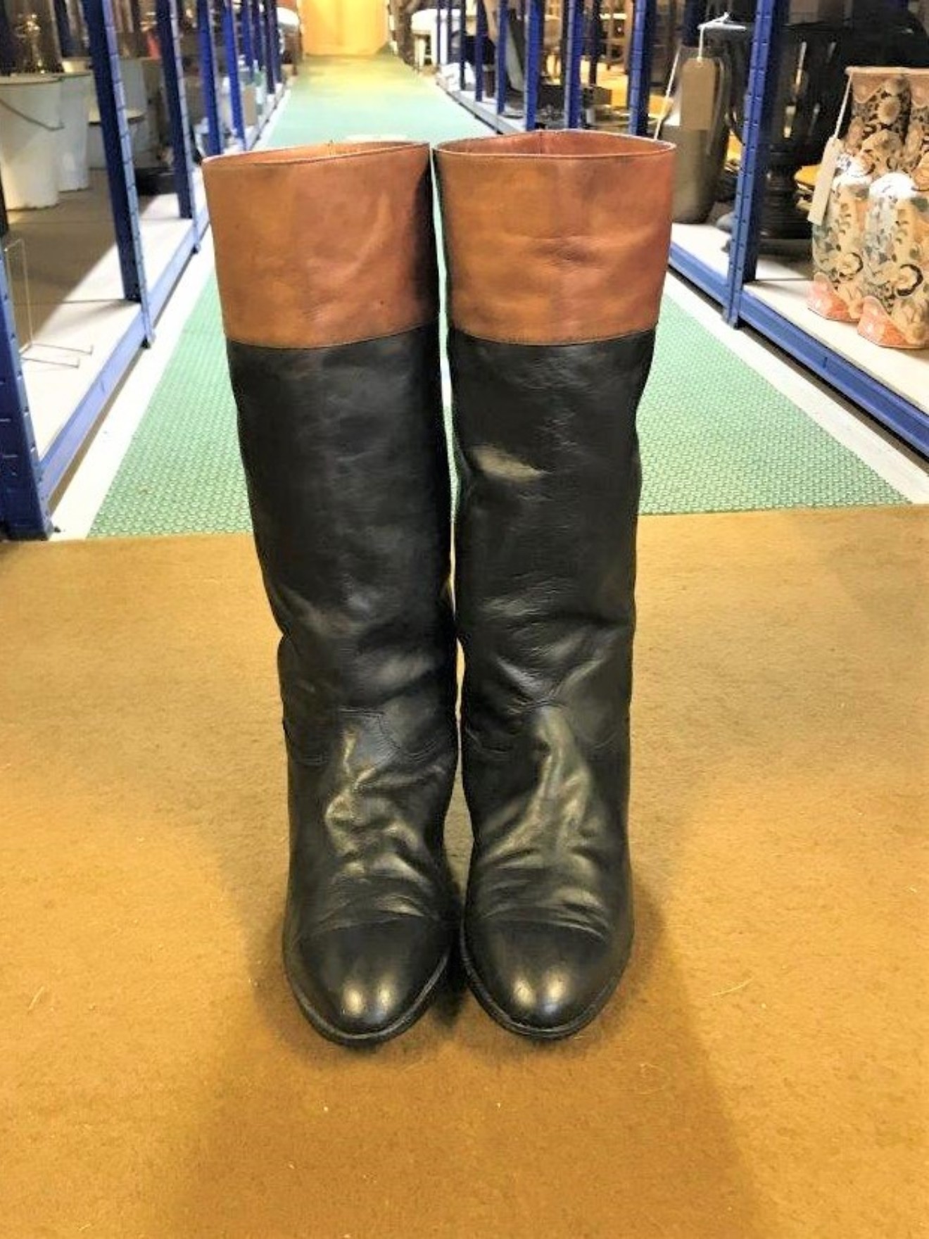 Pair Gents Leather Riding Boots