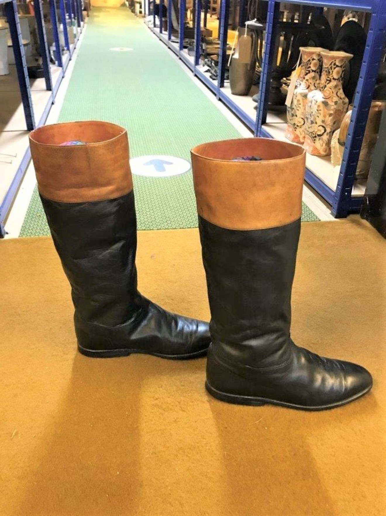 Pair Gents Leather Riding Boots