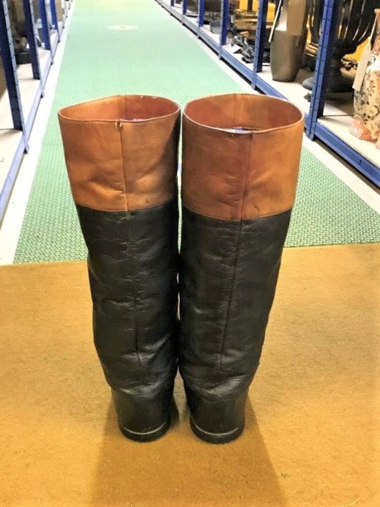 Pair Gents Leather Riding Boots