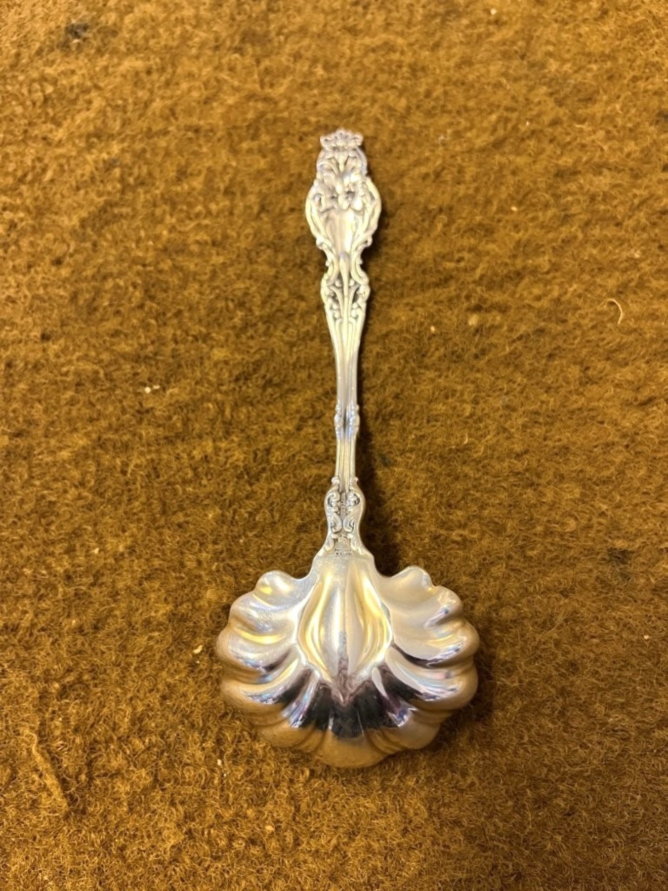 Antique American Whiting Manf Co "Lily" Silver Sauce Ladle