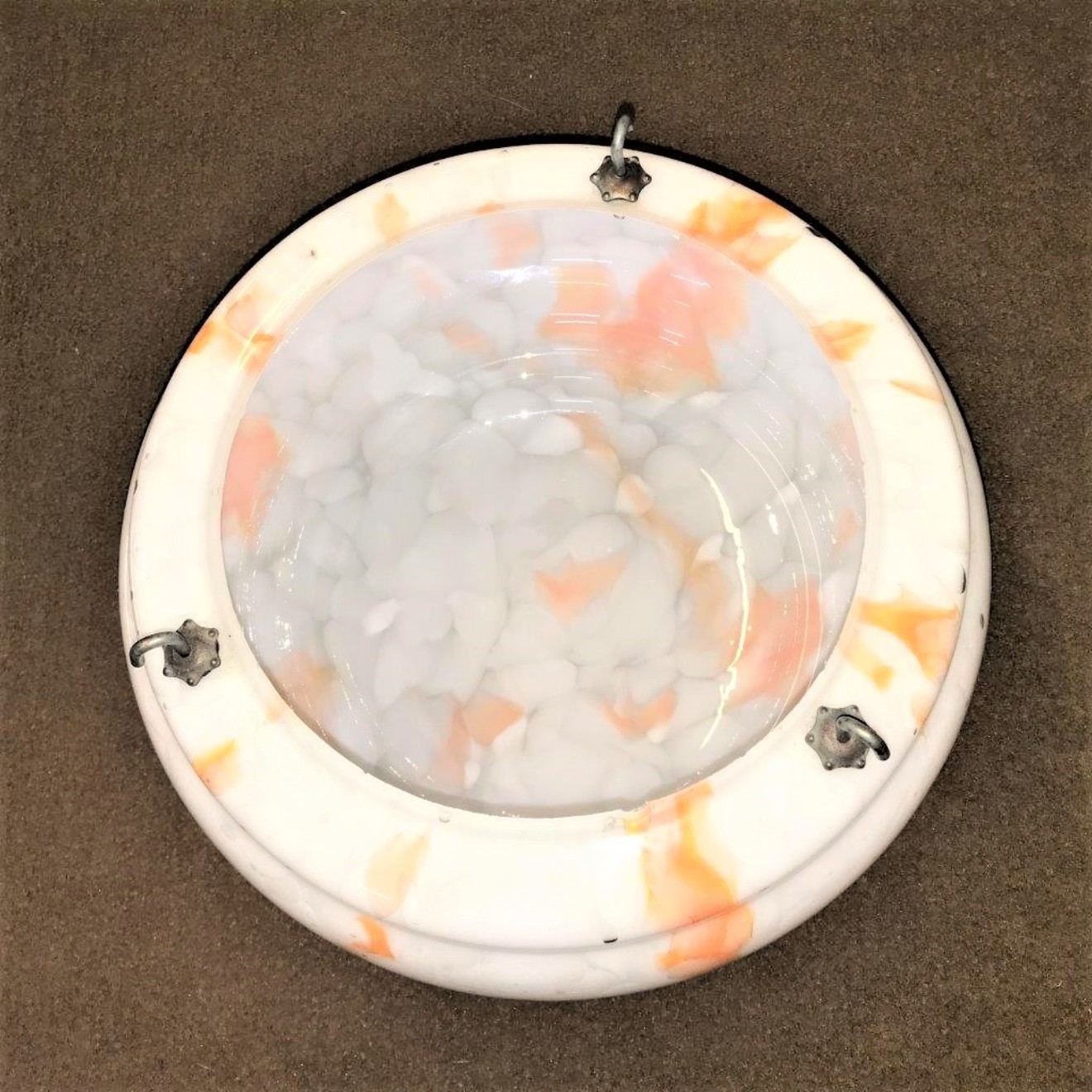 Art Deco Marbled Glass Plafonnier Light Shade