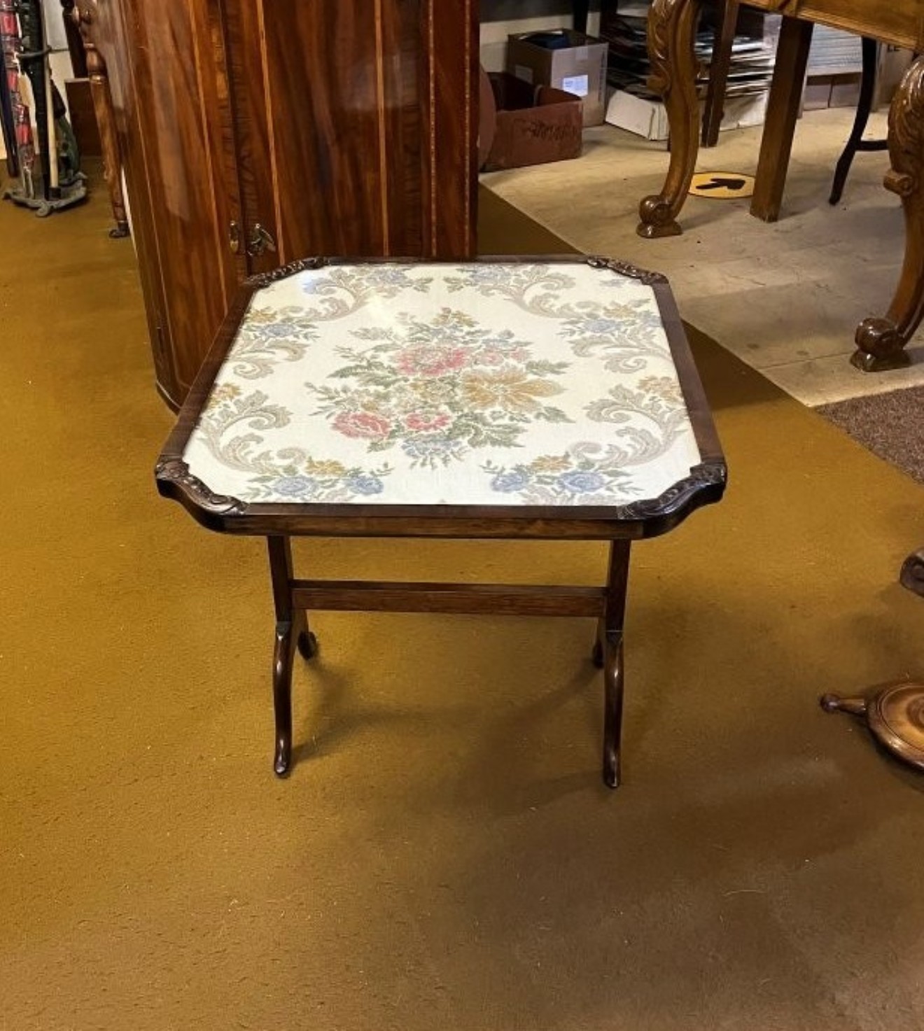 Antique Metamorphic Fire Screen / Table