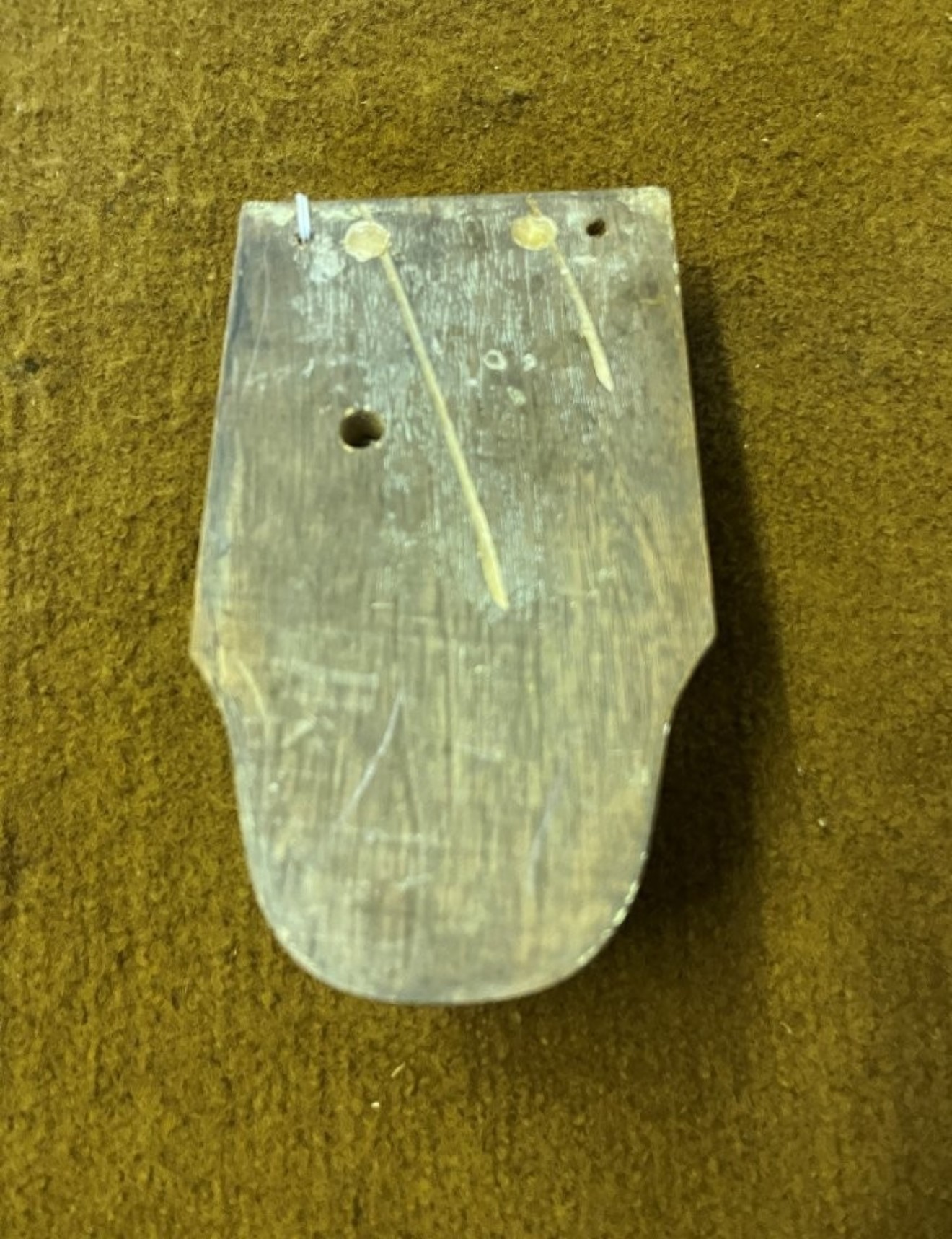 Vintage Wooden Cased Door Bell with Brass Dome