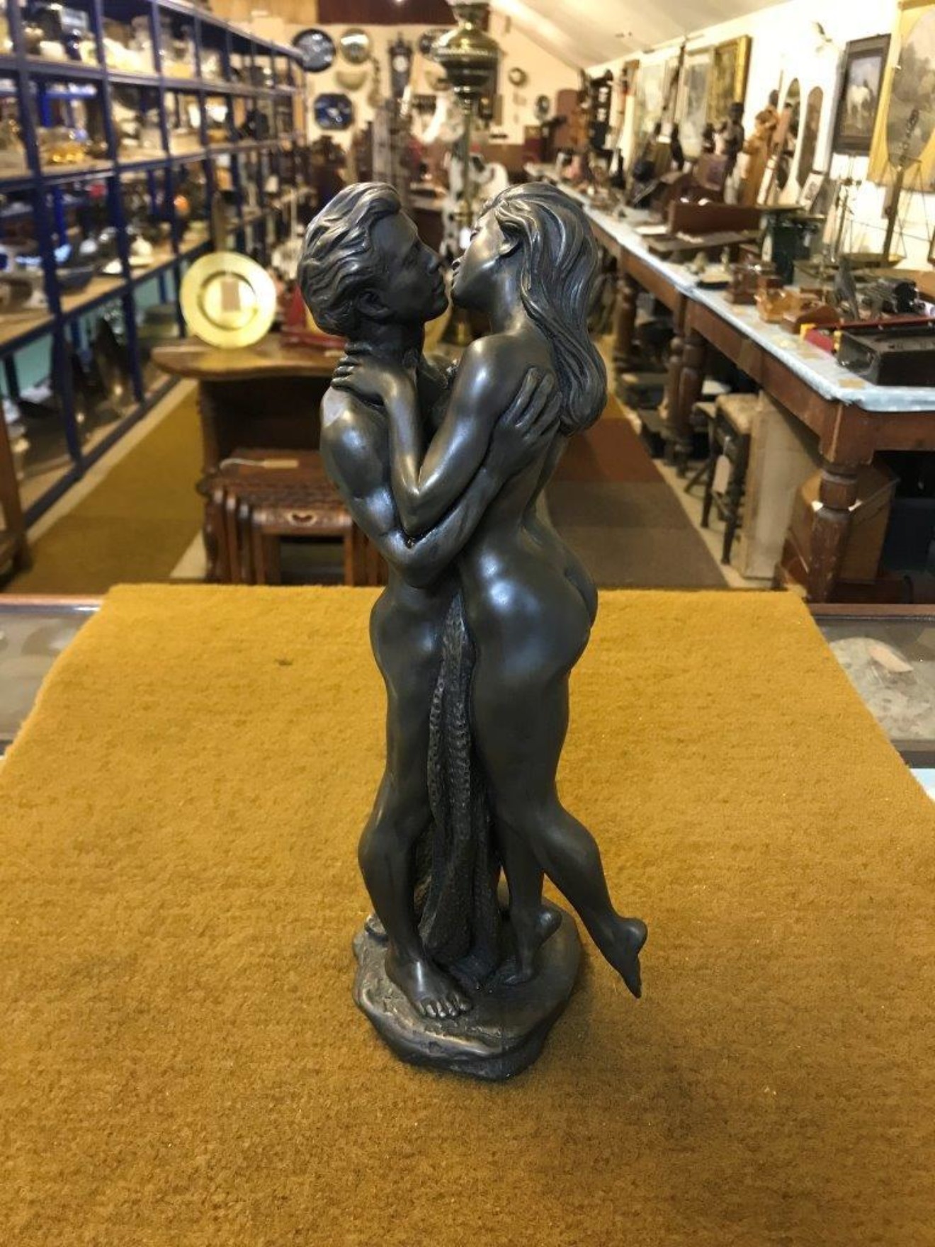 Vintage Heredities Bronze Effect Figurine "The Embrace"