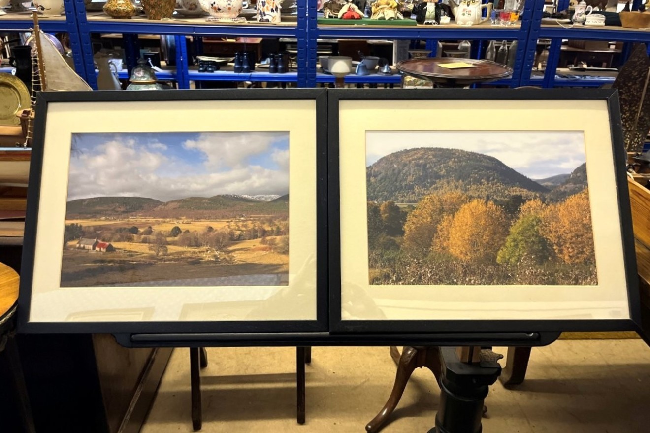 Pair of Limited Edition Photo Prints by Peter Smith "Craigendarroch in Autumn" and "Creagan Riabhach, Crannach Hill & Morven from Glascorrie South Deeside Rd"