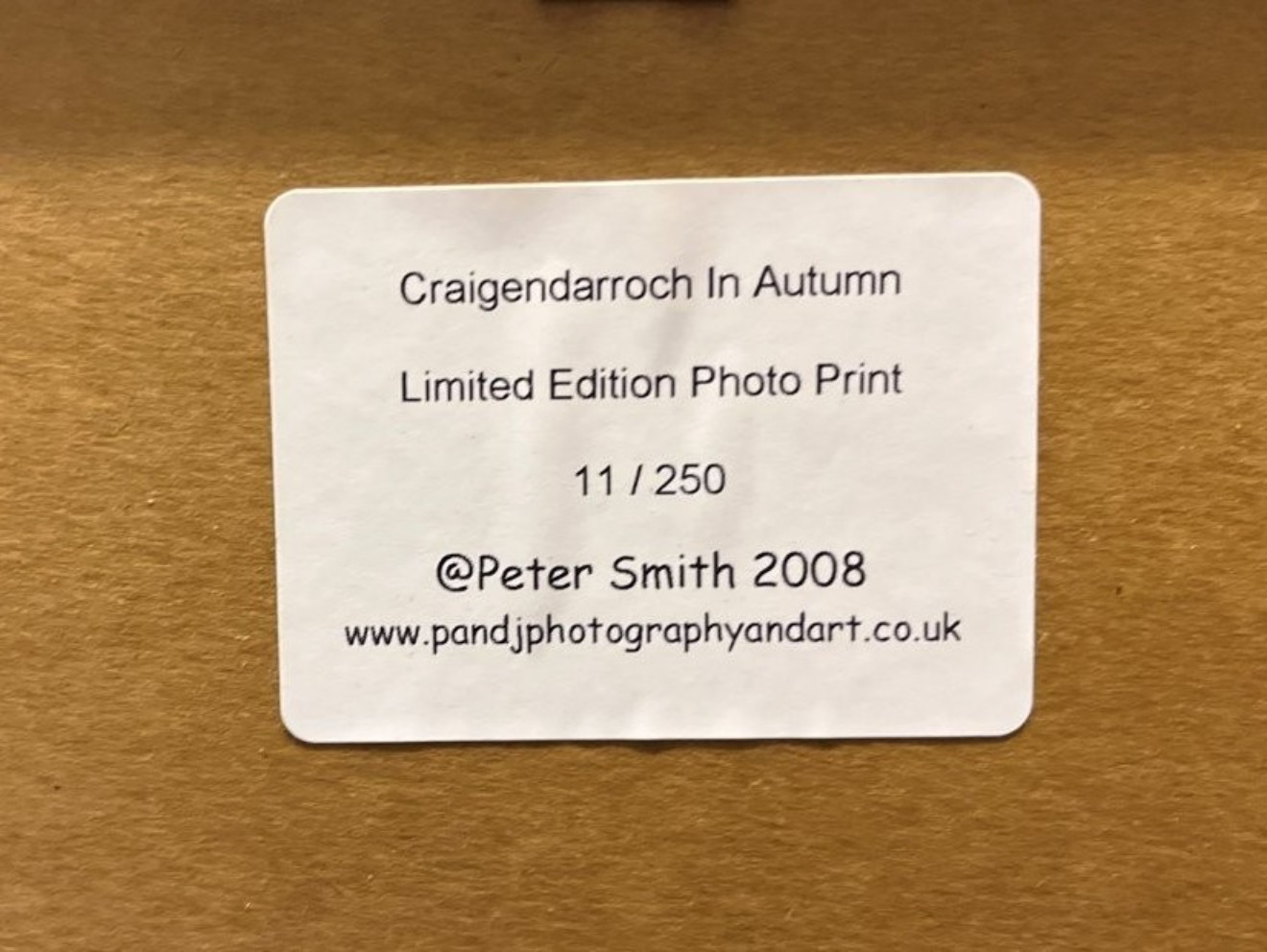 Pair of Limited Edition Photo Prints by Peter Smith "Craigendarroch in Autumn" and "Creagan Riabhach, Crannach Hill & Morven from Glascorrie South Deeside Rd"
