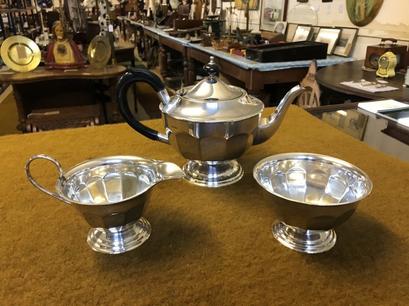 Vintage EPNS Teapot, Sugar Bowl and Creamer Set