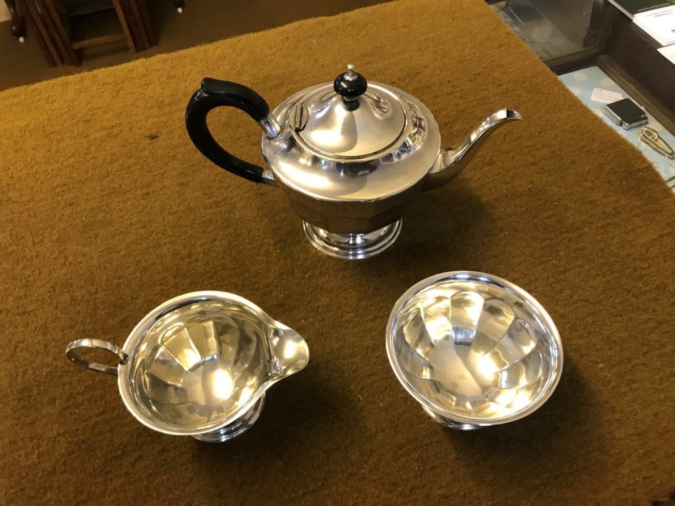 Vintage EPNS Teapot, Sugar Bowl and Creamer Set
