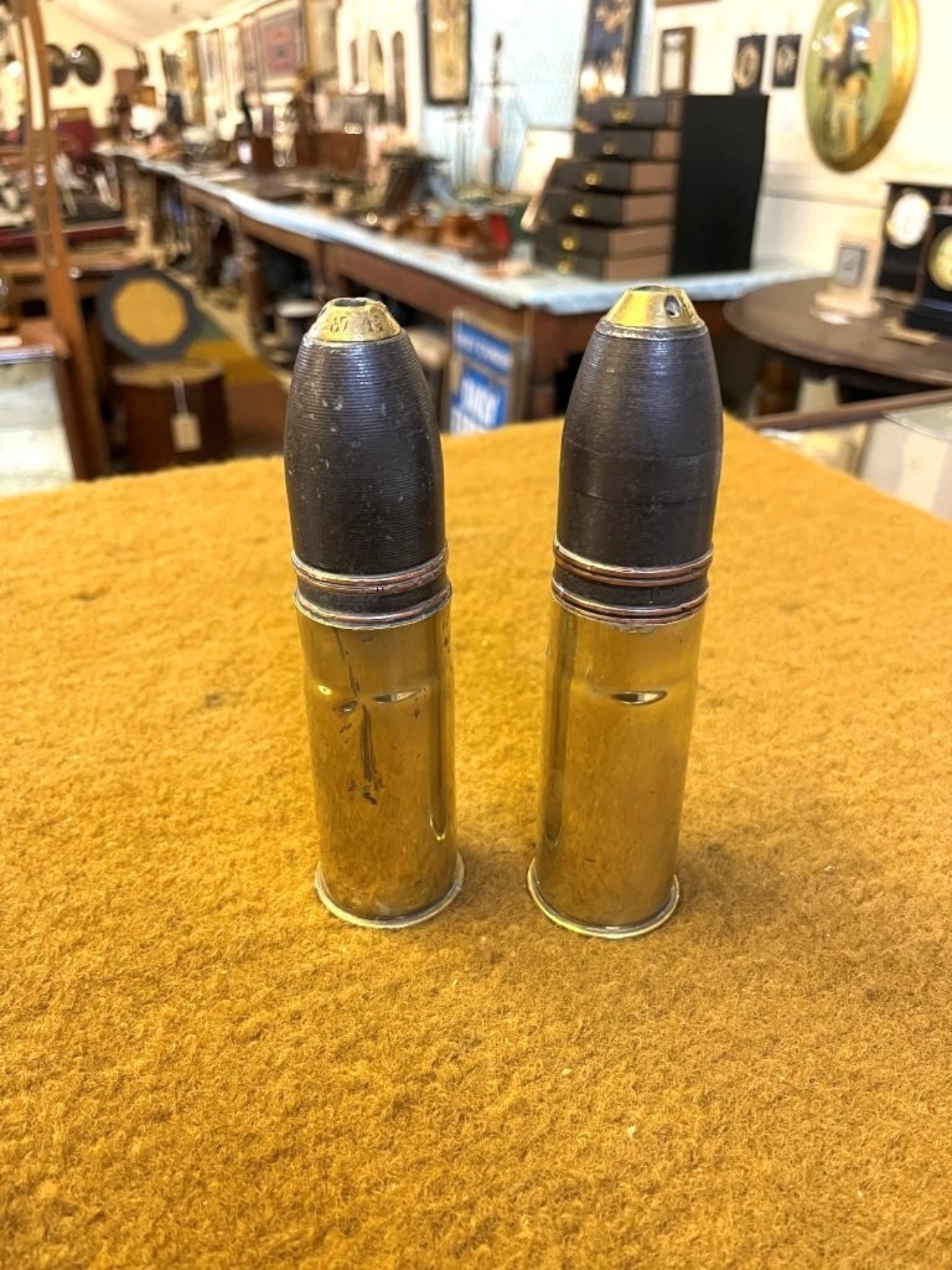 Pair of French WW1 37mm Model 37-85 Cannon Shells