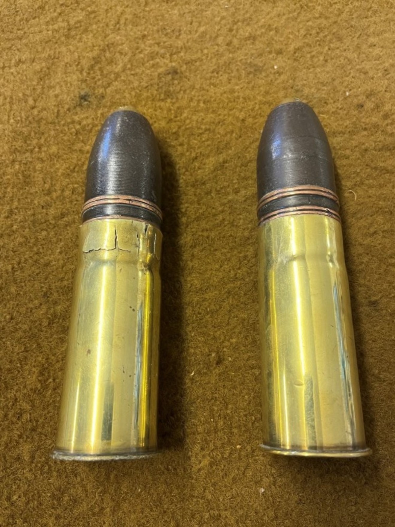 Pair of French WW1 37mm Model 37-85 Cannon Shells