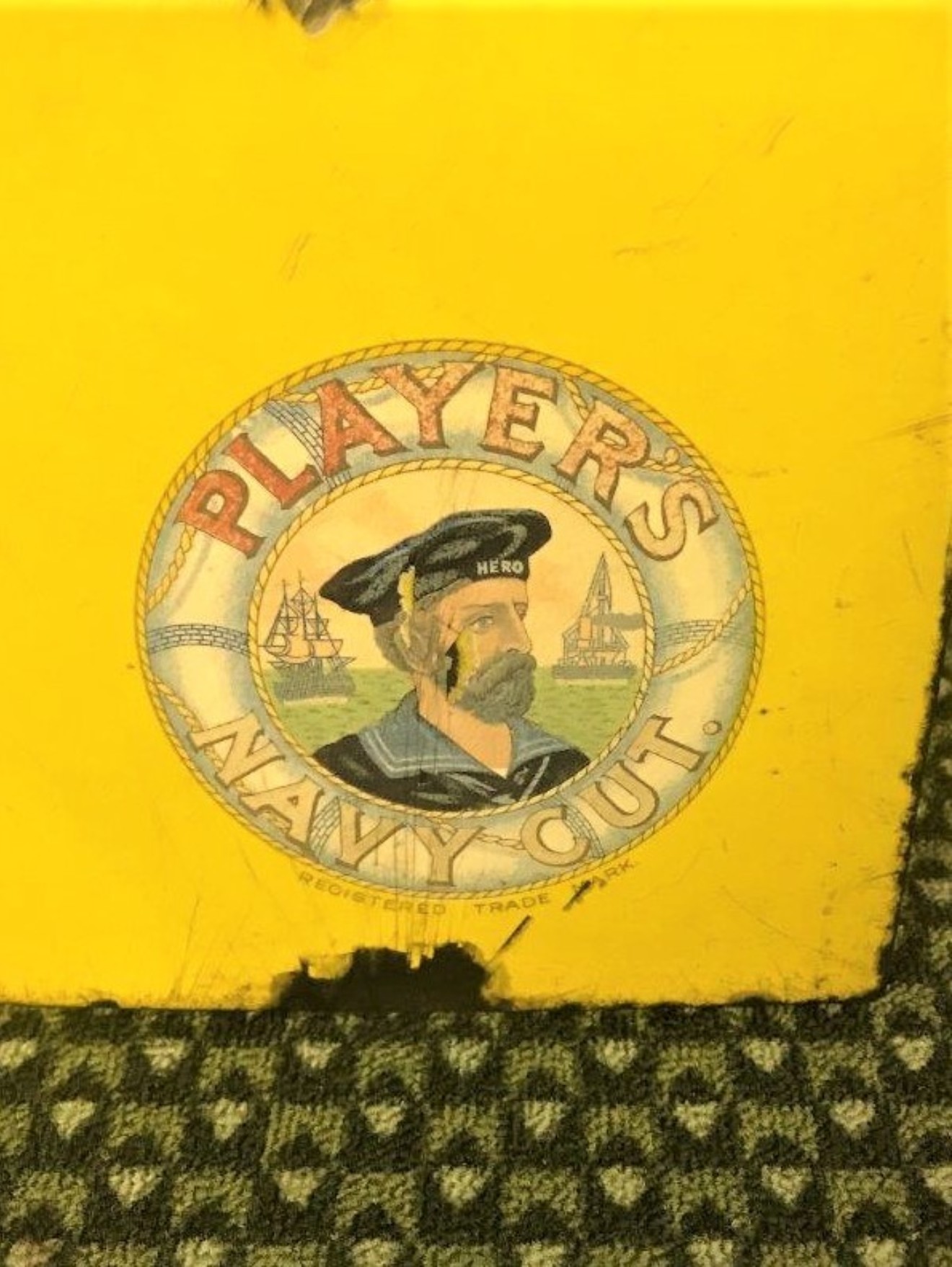 Players Navy Cut Cigarettes Porcelain Enamel Advertising Sign