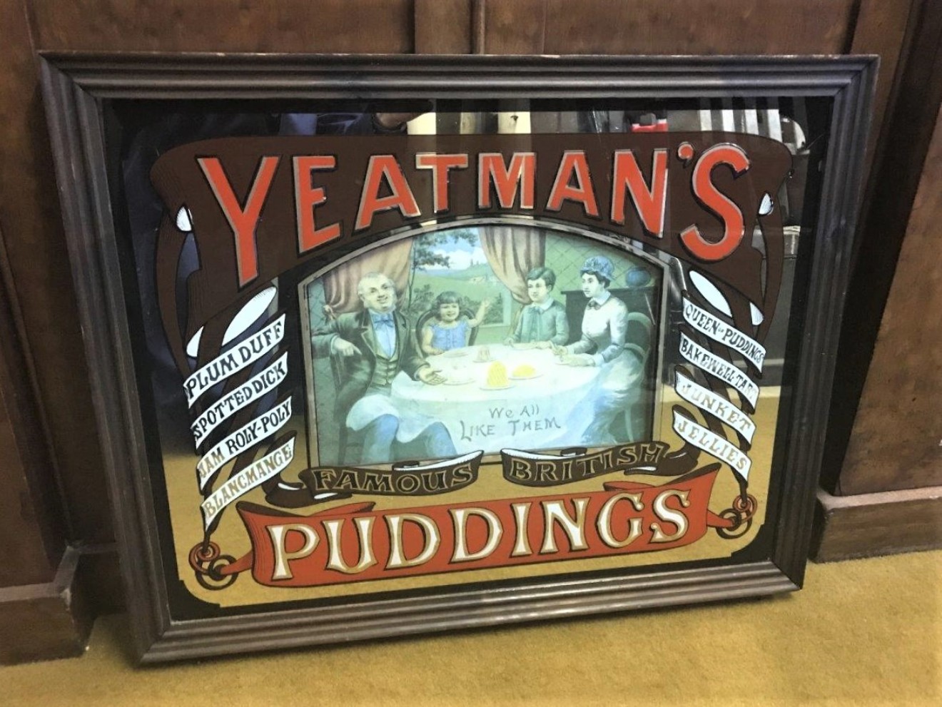 Yeatman's Puddings Advertising Mirror Key Rack