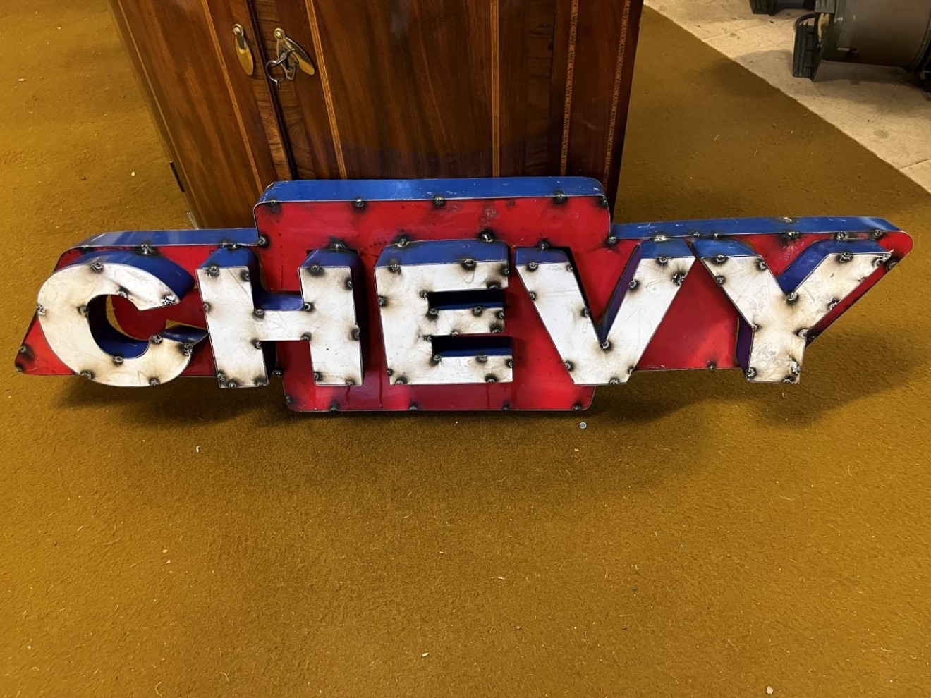 Vintage Large 3 D "CHEVY" Sign