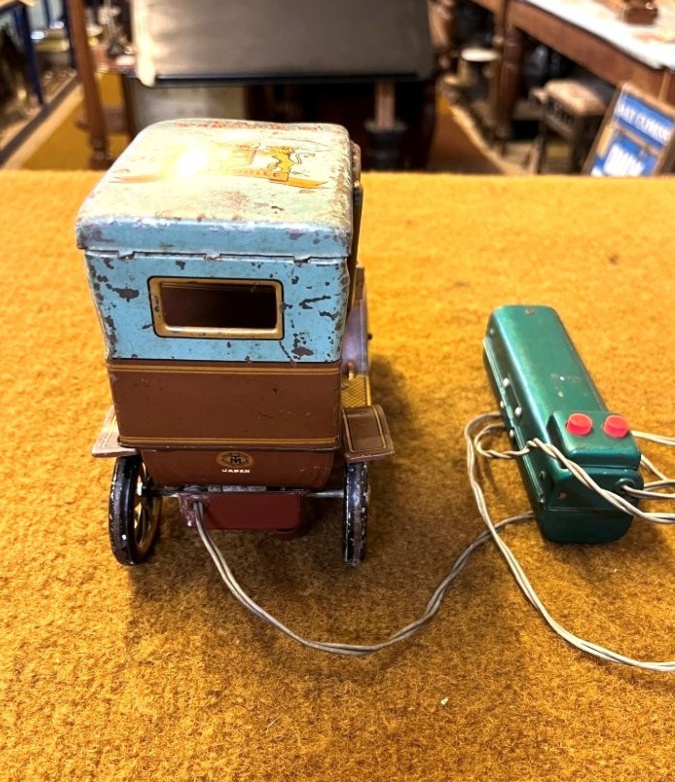 Vintage Old Timers Remote Control Tin Plate Automobile