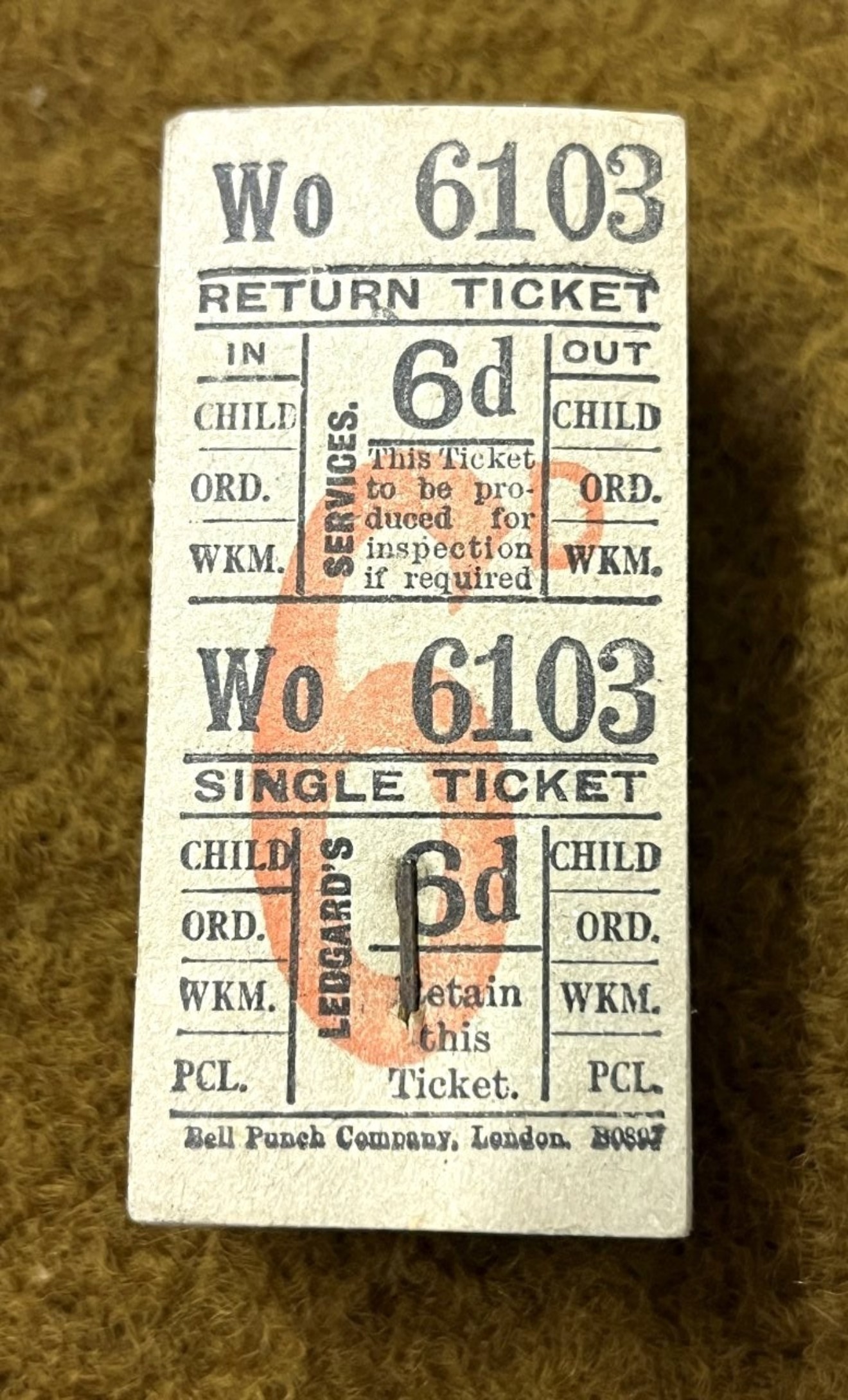 Vintage 3 Blocks of Legard's Coaches Yorkshire Unused Bus Tickets