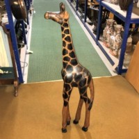 African Wooden Carved Giraffe