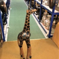 African Wooden Carved Giraffe