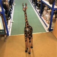 African Wooden Carved Giraffe