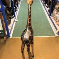 African Wooden Carved Giraffe