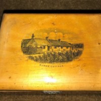 Victorian Mauchline Ware Stamp Box “Burns Cottage”