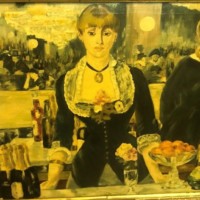 Oil Painting "A Bar at the Folies-Bergere" by L.E.Love (After the Original by Edouard Manet)