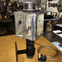 Antique Railway / Carriage Lamp Converted to Electric