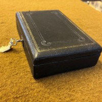 Antique Leather Bound Jewellery / Etui Box
