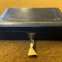 Antique Leather Bound Jewellery / Etui Box