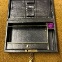 Antique Leather Bound Jewellery / Etui Box