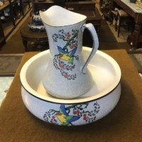 Vintage Solian Ware Wash Basin and Pitcher