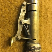 Antique Gun Powder Flask Leather and Brass