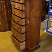 Victorian Light Mahogany Wellington Chest with 7 Graduated Drawers