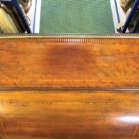 Edwardian Mahogany Inlaid Cylinder Top Desk