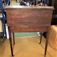 Edwardian Mahogany Inlaid Cylinder Top Desk