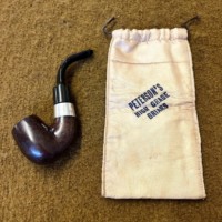 Vintage Peterson Deluxe Briar Pipe with Sterling Silver Mount