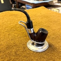 Vintage Peterson Deluxe Briar Pipe with Sterling Silver Mount