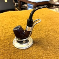 Vintage Peterson Deluxe Briar Pipe with Sterling Silver Mount
